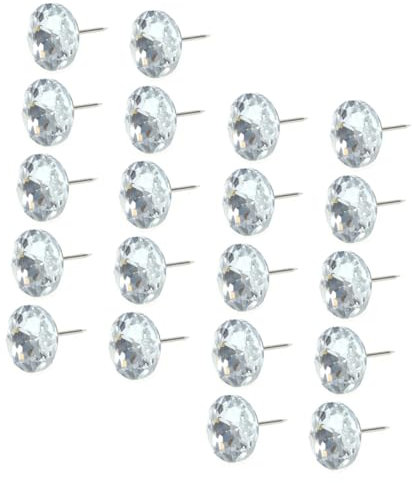 GARVALON 100stücke Polsterknöpfe Kristall Für Möbel Daumen-tacks Glatte Oberfläche Geeignet Für Sofas Kopfteile Und Näharbeiten
