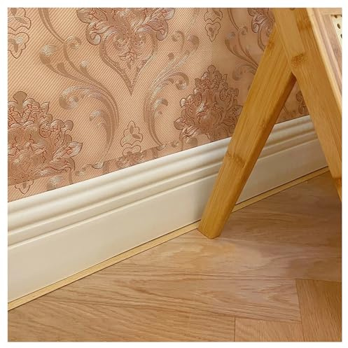 CXGBQSJ Baseboard Molding Trim 4.92 inch x 6.56 Feet Peel and Stick Self Adhesive Flexible Wall Base Moulding Trim for Floor Corner Wall,White