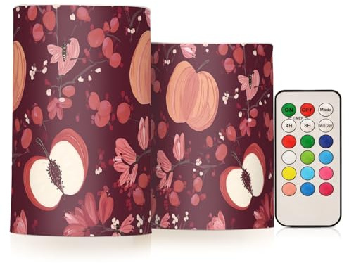 famyily Candele tremolanti a LED a forma di frutta di uva spina senza fiamma, funzionamento a batteria, per esterni, 10,2 cm, 12,7 cm, set da 2