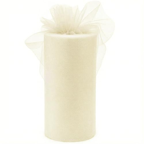 Tessuto in tulle al metro (92 m x 30 cm) – Tulle Roll & Rete per fai da te fai da te, feste di Natale, decorazione stagionale autunnale, costumi di carnevale, abiti da festa, decorazione in Beige