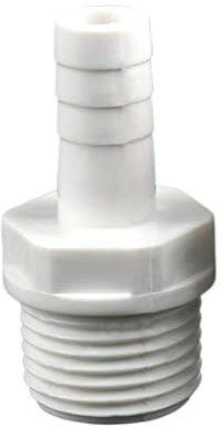 Casetlong 1/2Pcs 1/2 3/4'' To 8~16mm White PVC Male Thread Connector Aquarium Tank Air Pump Adapter Irrigation Water Hose Joints(G3I4-16mm,2 pieces)