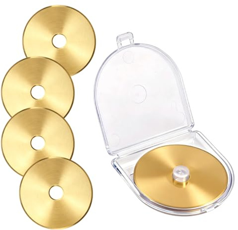 Juego de 5 Cuchillas Rotativas con Revestimiento de Titanio, Cuchillas Circulares Repuesto Universales para Fiskars/OLFA/Martelli/Dremel/Truecut/DAFA para Costura Patchwork Scrapbooking (60mm)