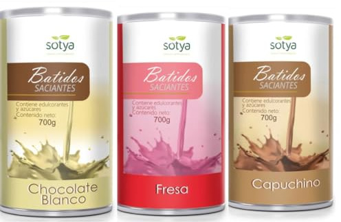 Batidos Saciantes Sustituto de Comida para Adelgazar, Pack 3 Sabores, Fresa, Chocolate Blanco y Capuchino