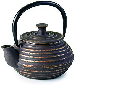 Ibili - Théière en Fonte Kuta, 0,3 Litre, Intérieur Émaillé, Compatible avec les Plaques à Induction