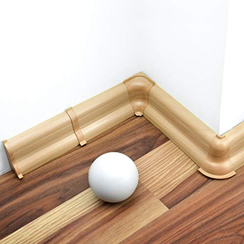 DQ-PP Außenecke 52mm PVC Buche gold Laminatleisten Fussleisten aus Kunststoff Dekore