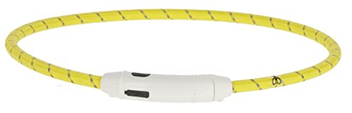 Kerbl Pet Maxi Safe LED-Halsband, Nylon, Länge 65 cm, gelb
