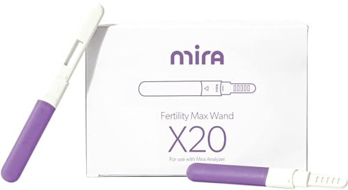 Mira Fertility MAX Wands, Ovulation Test Strips for Women, Monitor and Detect Ovulation at Home, Track PdG, LH and E3G, Use with The Digital Mira Fertility Monitor Kit + App, 20 Tests