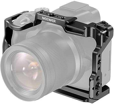 NEEWER R50 Cage Kamera Käfig kompatibel mit Canon EOS R50, Aluminium Video Rig mit NATO Schiene, 1/4 Gewinde, 3/8 ARRI Löchern, Zubehörschuh, kompatibel mit DJI Gimbals Arca Type QR System, CA031