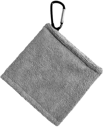 Golfball Handtuch mit Clip, Golfball Reiniger, 14 X 14 cm, Kleines Golfball Reinigungstuch, Golf Zubehör
