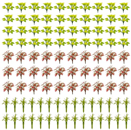 Cayway 100 Stück DIY Miniatur Static Grass Tuft, Modellbau Bäume Modell Landschaft Modell Baum für Landschaft Modellbau