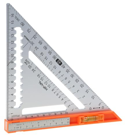 FeiYeup Dreieckslineal Tischlerwinkel Multifunktionaler Anschlagwinkel Metall Aluminium Lineal Winkel Führungswinkel Winkelmesser Anschlagwinkel 45 & 90 Grad