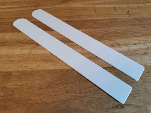 White UPVC Window Board/Cill Cover 1.25m Long 9mm Thick Including End Cap Plastic Window Sill Capping (Long end Cap Pair)