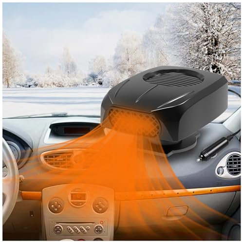 EONDEVO 3 in 1 Riscaldatore per Auto, 12V Sbrinatore per Auto Riscaldamento Rapido con Palla Universale Regolabile e 2 modalità per Sbrinamento Invernale e Guida Sicura