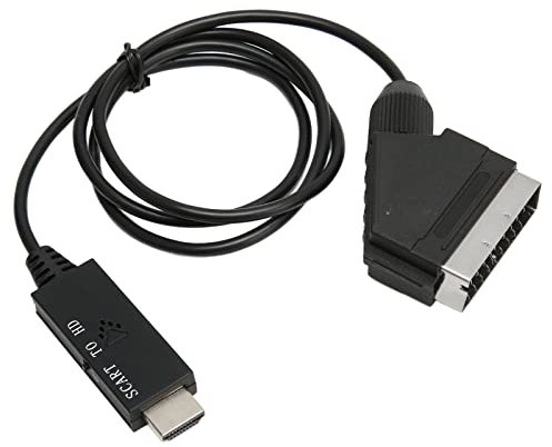 Ausla Scart zu HD Multimedia Interface Converter -Kabel mit 1080p 60 Hz, 720p 60 Hz, für TV mit Scart, VHS VCR, DVD -Rekorder, Stecker und Spiel