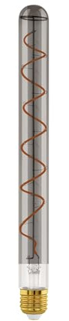 EGLO E27 Lampe dimmbar, Spiral LED Glühbirne in Stabform, Vintage Deko Leuchtmittel, 4 Watt (entspricht 7 Watt), 50 Lumen, warmweiß, 1700 K, Edison Birne Retro T30, Ø 3 cm