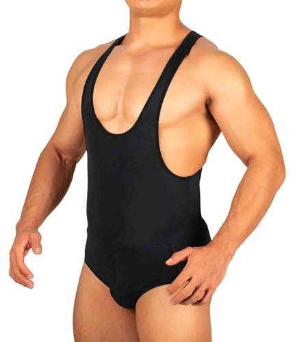 Duohropke Shapewear Maillot de corps pour homme, gainant, corps complet, léger, débardeur, compression, singlet, vêtements de sport, combinaison de compression, t-shirt de compression, Noir , XL