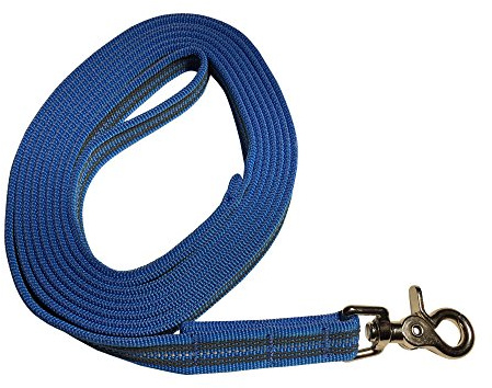 DOGS and MORE - Gummierte Schleppleine/Suchleine/Feldleine mit Reflektionsstreifen => 3 Meter (mit Handschlaufe) - Orange, Blau oder Lila