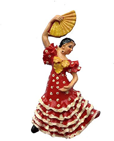 Kühlschrankmagnet Flamenco-Tänzerin Barcelona, Spanien, Reise-Souvenirs, handgefertigter Kühlschrankmagnet, Heim- und Küchendekoration, magnetischer Aufkleber