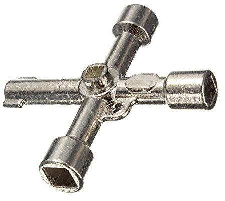 OUTLETISSIMO® CHIAVE UNIVERSALE CONTATORE UTENZE 4 IMPRONTE CASSETTA ACQUA GAS LUCE