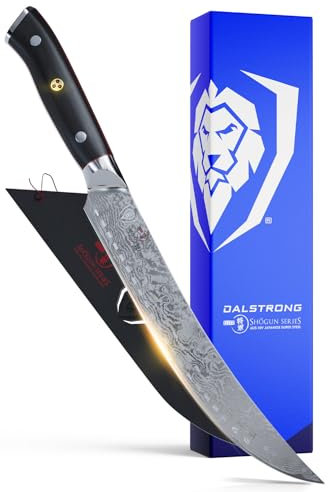 DALSTRONG Butcher's Breaking Cimitar Knife - 8 - Shogun Series Slicer - Japanese AUS-10V- Vacuum Treated - Guard Included …