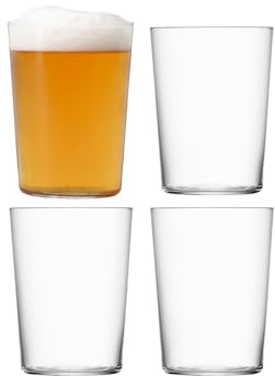 LSA International Gio GI18 Vaso, tamaño grande, 560 ml, 4 unidades, transparente