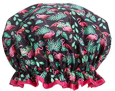 Bodylife Shower Cap Reusable Bath Cap Dual layered Waterproof Flamenco Flamingo 27cm