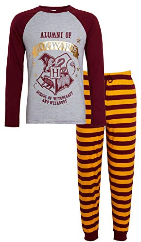 Harry Potter Pyjama pour homme Alumni Hogwarts PJs Gryffondor T-shirt + pantalon de détente