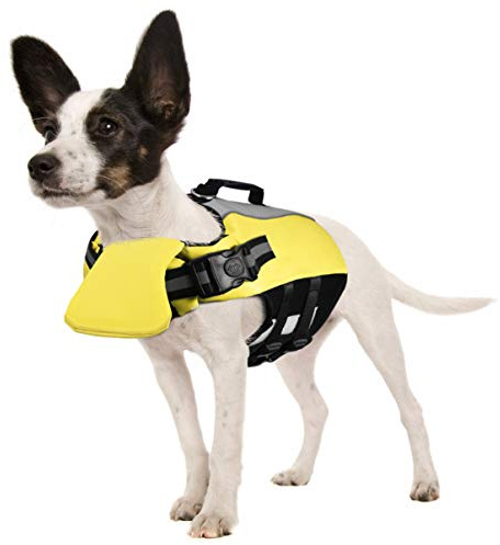POPETPOP Dog Life Jacket for Swimming - Pet Float Coat Reflective Dog Vest Saver Swimsuit Vest with Padding for Small, Middle, Large Dogs