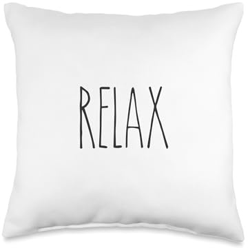 RELAX, Rae Inspired Text Dunn, Peace, Love, Chill Throw Pillow