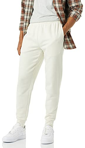 Amazon Essentials Men's Joggingbyxa fleece, Gräddvit, S