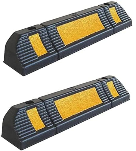 PARKING FACIL | Tope para Estacionamiento | Tope de Rueda para Parking, Estacionamiento, Zona Residencial. | Tamaño: 60 x 12 x 10 cm | Incluye tornillería | 2 Unidades