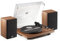 ANGELS HORN Giradischi Vinile, Giradischi Sistema HiFi Bluetooth, Vintage Lettore Vinile con Altoparlanti da Scaffale Doppi, Preamplificatore Fono Integrato e Cartuccia Magnetica AT-3600L Legno