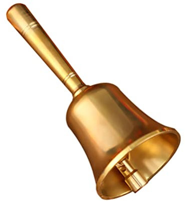 FOMIYES Messing-Handglocke im Vintage-Stil - Klassische Serviceglocke für Restaurant, Bar & Küche, Klarem Klingel Und Bequemem Griff