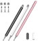 Penna per Tablet, Pennino Touch 2 in 1 per iPhone/Samsung/Lenovo/Android, Compatibile con iPad Pro/Mini/Air/Smartphone, Alta Precisione e Sensibilità, 3 Pack (Nero, Oro, Bianco)