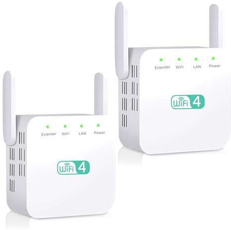 2PCS WiFi Extender Signal Range Booster, 300Mbps WiFi Repeater with 2 External Advanced Antennas, Work ModeRepeater/AP, LAN/Ethernet Ports
