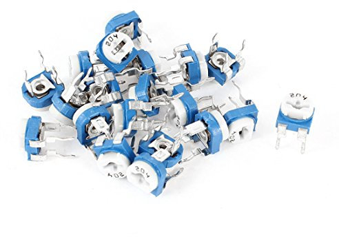 20 STÜCKE Blau Weiß Trim Pot Variabler Widerstand Horizontal Trimmer Potentiometer 200 K Ohm (20 STÜCKE Blau Weiß Trim Pot Variabler Widerstand Horizontal Trimmer Potentiometer 200 K Ohm Replacement r