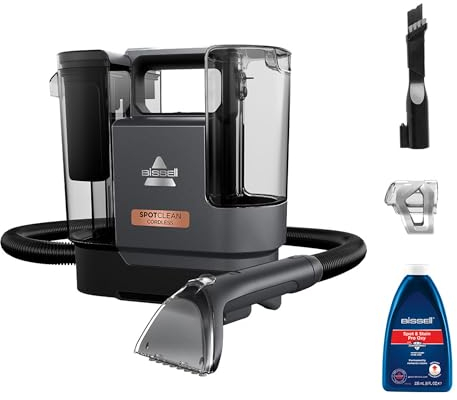 BISSELL SpotClean Cordless, Carpet Cleaner, Portable Spot Cleaner On the Go, Compact & Lightweight, Cordless Upholstery Cleaner, Carpet Stain Remover for Carpets, Upholstery, Sofa Cleaner & Car, 3681E