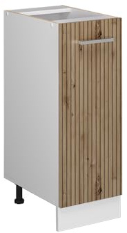 Vicco Apothekerschrank R-Line, Artisan-Eiche, 30 cm | 1 Auszug · Ohne Arbeitsplatte · Höhenverstellbare Füße · 2 Einlegeböden · ✓ Frei kombinierbar