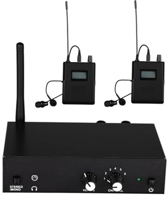 WESLNN For Sistema De Monitor Inalámbrico Estéreo Sistema De Monitor Intrauditivo De Escenario Digital Profesional 2 Receptores(863-865)