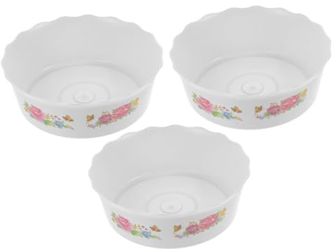 PHENOFICE 3pièces Pot De Fleurs Plastique pour Eau Bol De Plantes Aquatiques Pot De Laitue Et Nénuphars Recyclable Et Décoratif pour Intérieur Et Extérieur