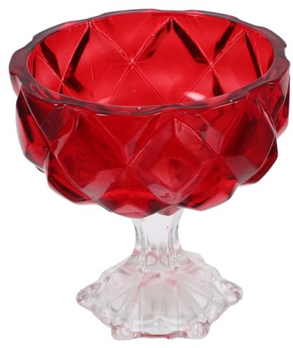 OFFSCH Élégant Bol En Verre Sur Pied Pour Desserts Puddings Petits-déjeuners Collations Verres À Glace Vintage Polyvalents