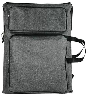 HMXRJKL Kunst Mappe Tasche Multifunktionaler Künstler-Portfolio-Rucksack, Tragetasche, Reise- und Zeichentasche, wasserdichter Kunst-Skizzen-Rucksack Für Zeichenbretter(Grey)
