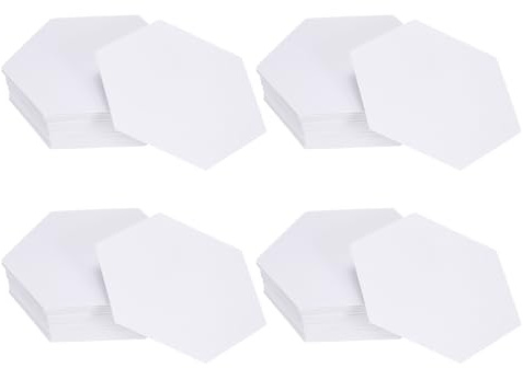 Sourcing Map 400 Count Hexagon Quilting Template, 1.5-Inch English Paper Piecing Template, Foundation Paper Pieces for Sewing DIY Craft