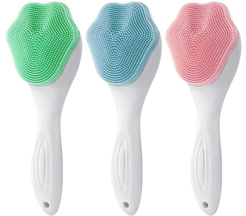 3 Pieces of Silicone Face Wash Brush, Manual Cleaning Brush, Facial Cleaning Tools, Facial Care Supplies.