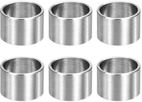QUARKZMAN 6 Pièces Rondelles Metal, 12mm ID x 14mm OD x 10mm Longueur Rondelles Métalliques non Filetées Douilles Finition Lisse, Entretoises en Acier Inoxydable Convient pour Vis M12