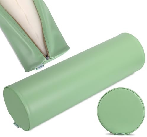 HABYS Lagerungsrolle Rund, Nackenrolle, Knierolle, Nackenkissen, Lagerungskissen für Massage & Therapie, Grün, 60x18