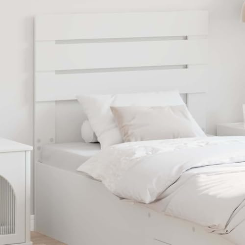 Owoxanthellate Bett Kopfteil 100 cm Weiß, Holzwerkstoff, Modernes schmales Design, Langlebig & Easy-Clean, Kopfteil für Schlafzimmer & Boxspringbett, Wandkissen Alternative