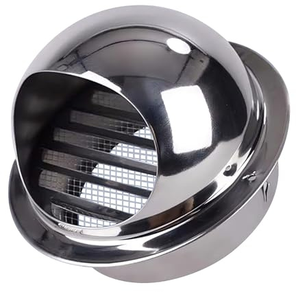 Comignolo Antivento Antipioggia in Acciaio Inox Comignolo Canna Fumaria Tappo Antipioggia per Camino per Sistemi di Scarico Fumi, Interni ed Esterni(19cm/7.48in)