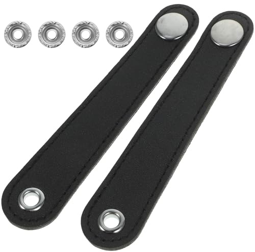 Toyvian Correas de Fuelle para Acordeón con Hebillas de Doble Capa de Cuero Negro, Fijación Segura y Fácil para Llevar y Guardar en Concierto