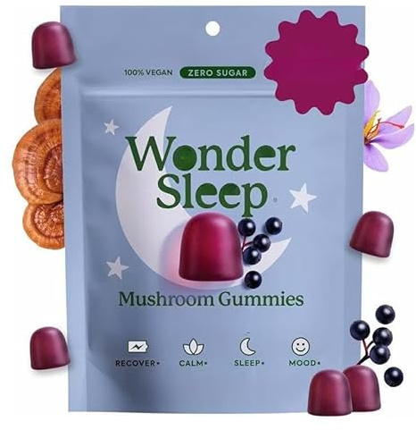 Caramelle Gommose Ai Funghi - Senza Melatonina, Integratore Per Sonno, Energia Quotidiana, Umore E Supporto Immunitario, Vegano